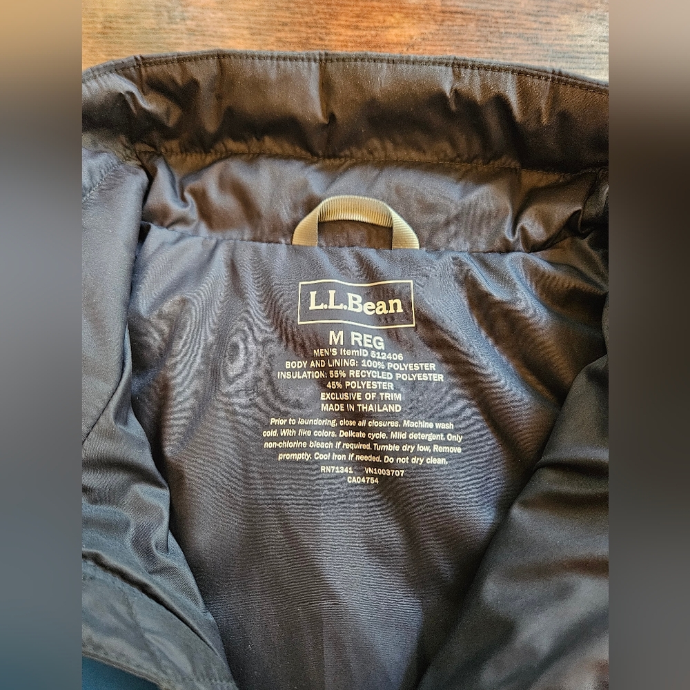 L.L. Bean Colorblock Puffer Jacket Sz M - Picture 3 of 7